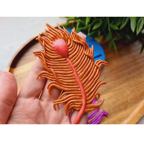 Silicone mold, Feather, style 2, ~ 6.7*9.7 cm, H:0.6 cm