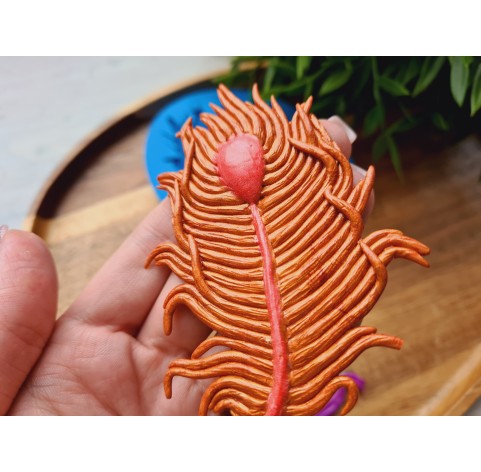 Silicone mold, Feather, style 2, ~ 6.7*9.7 cm, H:0.6 cm