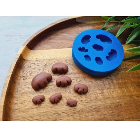 Silicone mold, Bear nose, style 5, 7 elements, ~ 0.5-2.1 cm, H:0.3-0.7 cm