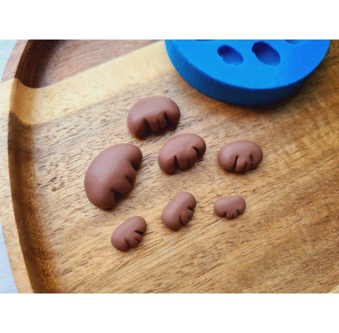 Silicone mold, Bear nose, style 5, 7 elements, ~ 0.5-2.1 cm, H:0.3-0.7 cm