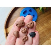 Silicone mold, Set of noses, 6 elements, ~ 0.8-1.5 cm, H:0.4-0.7 cm