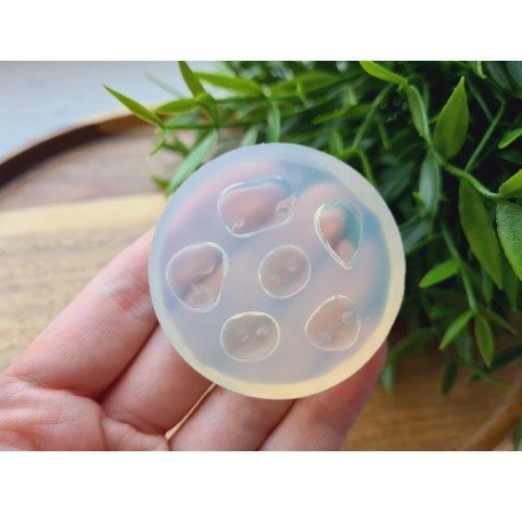 Silicone mold, Set of noses, 6 elements, ~ 0.8-1.5 cm, H:0.4-0.7 cm