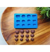 Silicone mold, Dog or bear nose, style 9, 12 elements, ~ 1.5-2.3 cm, H:0.6-0.7 cm