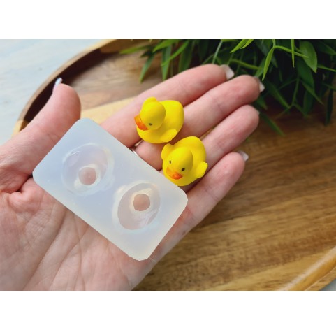 Silicone mold, Duck, style 1, 2 elements, ~ 2.2*2.3 cm, H:2 cm