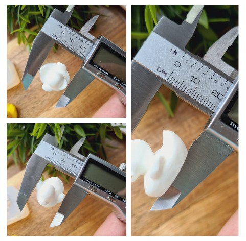 Silicone mold, Duck, style 1, 2 elements, ~ 2.2*2.3 cm, H:2 cm