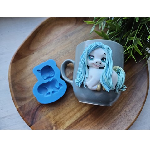 Silicone mold, Horse, style 4, ~ 5*6.6 cm, H:1.4 cm