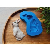 Silicone mold, Bunny, style 4, ~ 4.2*7.8 cm, H:1.4 cm
