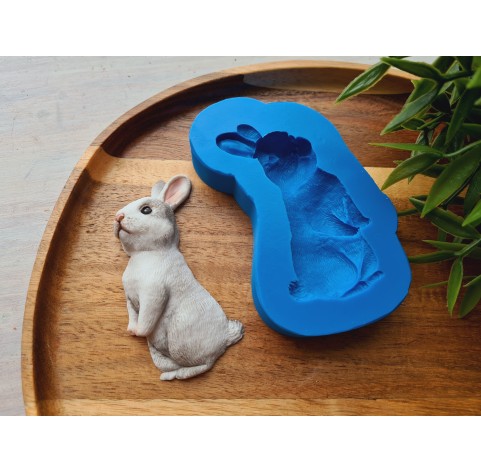 Silicone mold, Bunny, style 4, ~ 4.2*7.8 cm, H:1.4 cm