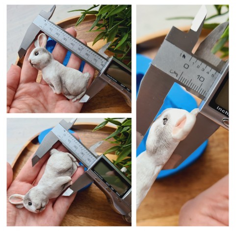 Silicone mold, Bunny, style 4, ~ 4.2*7.8 cm, H:1.4 cm