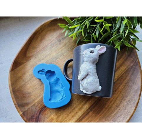Silicone mold, Bunny, style 4, ~ 4.2*7.8 cm, H:1.4 cm