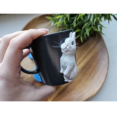 Silicone mold, Bunny, style 4, ~ 4.2*7.8 cm, H:1.4 cm