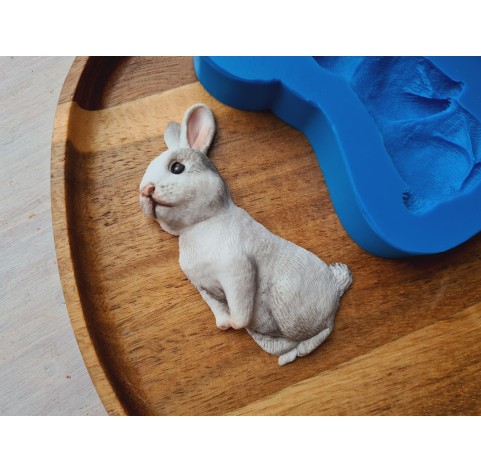Silicone mold, Bunny, style 4, ~ 4.2*7.8 cm, H:1.4 cm