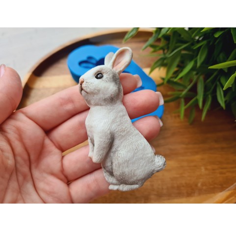 Silicone mold, Bunny, style 4, ~ 4.2*7.8 cm, H:1.4 cm