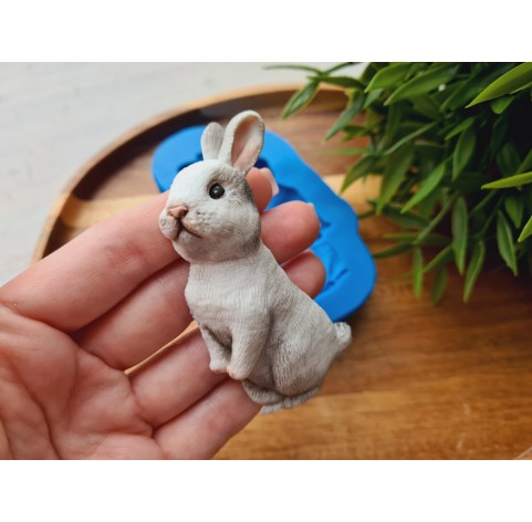 Silicone mold, Bunny, style 4, ~ 4.2*7.8 cm, H:1.4 cm