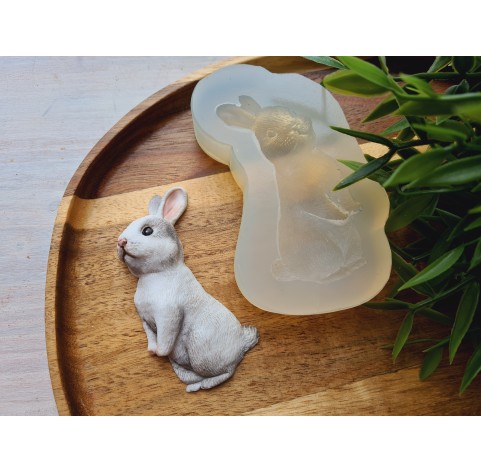 Silicone mold, Bunny, style 4, ~ 4.2*7.8 cm, H:1.4 cm