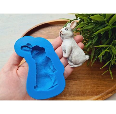 Silicone mold, Bunny, style 4, ~ 4.2*7.8 cm, H:1.4 cm