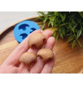 Silicone mold, Bear nose, style 6, 3 elements, ~ 1.8-3 cm, H:1.1-1.3 cm
