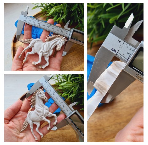Silicone mold, Horse in full growth, style 1, ~ 7.7*9.3 cm, H:1 cm