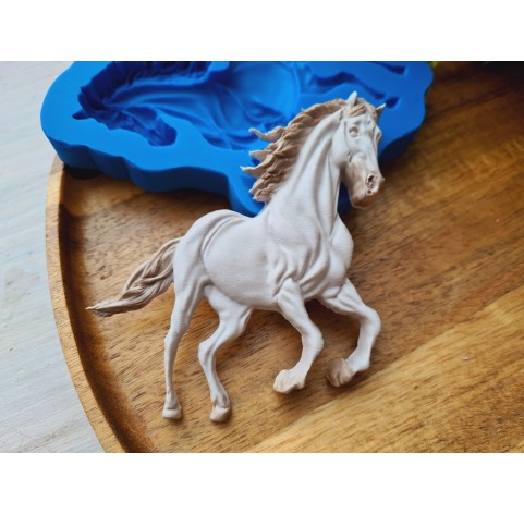 Silicone mold, Horse in full growth, style 1, ~ 7.7*9.3 cm, H:1 cm