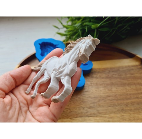 Silicone mold, Horse in full growth, style 1, ~ 7.7*9.3 cm, H:1 cm