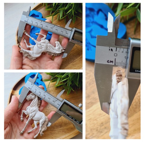 Silicone mold, Horse in full growth, style 2, ~ 8.5*6 cm, H:0.8 cm