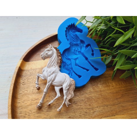 Silicone mold, Horse in full growth, style 2, ~ 8.5*6 cm, H:0.8 cm