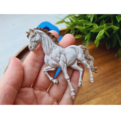 Silicone mold, Horse in full growth, style 2, ~ 8.5*6 cm, H:0.8 cm