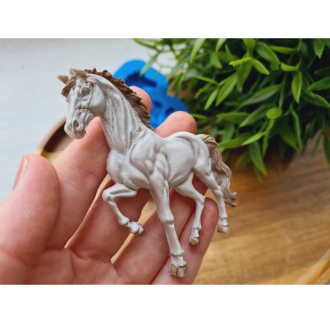 Silicone mold, Horse in full growth, style 2, ~ 8.5*6 cm, H:0.8 cm
