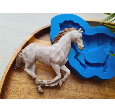 Silicone mold, Horse in full growth, style 3, ~ 7*9 cm, H:1 cm