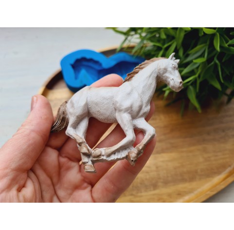Silicone mold, Horse in full growth, style 3, ~ 7*9 cm, H:1 cm