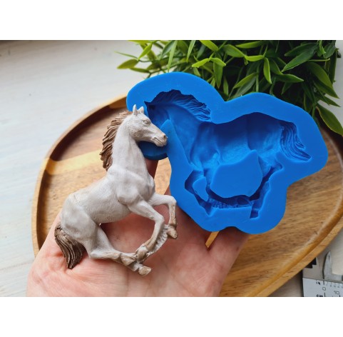 Silicone mold, Horse in full growth, style 3, ~ 7*9 cm, H:1 cm