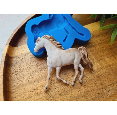 Silicone mold, Horse in full growth, style 4, ~ 9.5*6.1 cm, H:0.7 cm