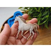 Silicone mold, Horse in full growth, style 4, ~ 9.5*6.1 cm, H:0.7 cm
