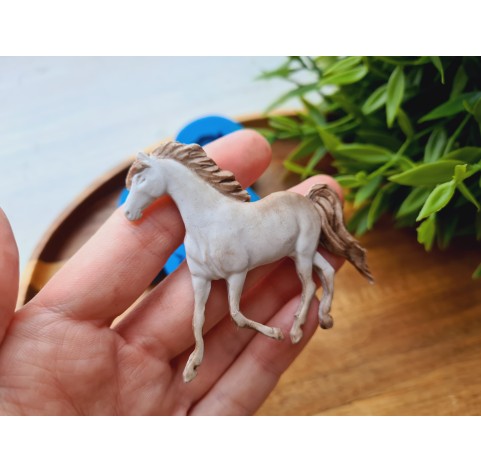 Silicone mold, Horse in full growth, style 4, ~ 9.5*6.1 cm, H:0.7 cm