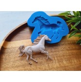 Silicone mold, Horse in full growth, style 5, ~ 5*6.5 cm, H:0.8 cm