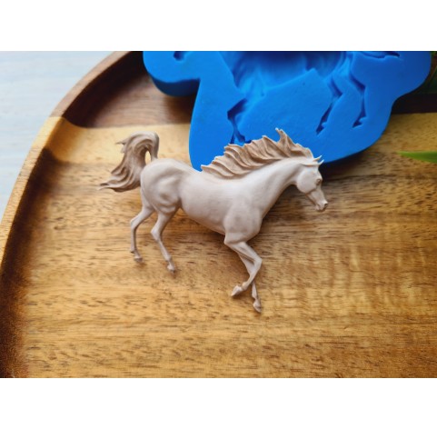 Silicone mold, Horse in full growth, style 5, ~ 5*6.5 cm, H:0.8 cm