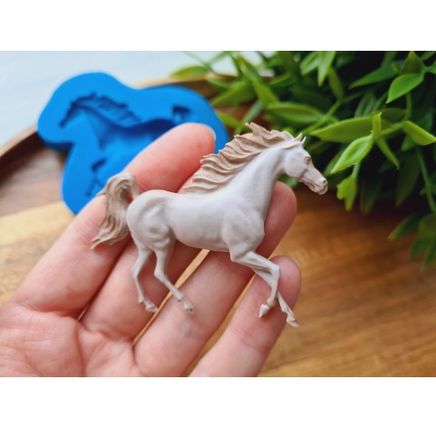 Silicone mold, Horse in full growth, style 5, ~ 5*6.5 cm, H:0.8 cm
