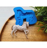 Silicone mold, Horse in full growth, style 6, ~ 5.9*6.4 cm, H:0.8 cm