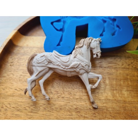 Silicone mold, Horse in full growth, style 6, ~ 5.9*6.4 cm, H:0.8 cm