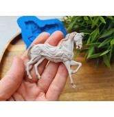 Silicone mold, Horse in full growth, style 6, ~ 5.9*6.4 cm, H:0.8 cm