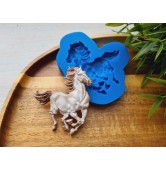 Silicone mold, Horse in full growth, style 7, ~ 6.2*5.7 cm, H:0.7 cm