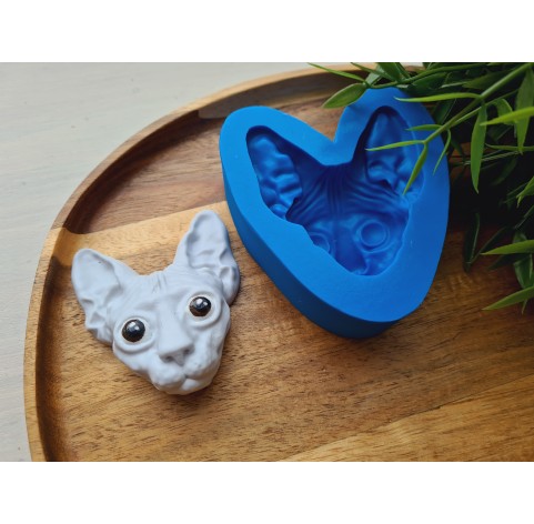 Silicone mold, Cat, Sphynx, ~ 5.9*6.8cm, H:2.4 cm