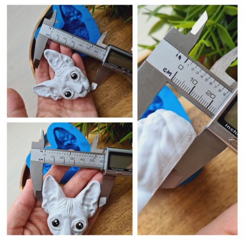 Silicone mold, Cat, Sphynx, ~ 5.9*6.8cm, H:2.4 cm