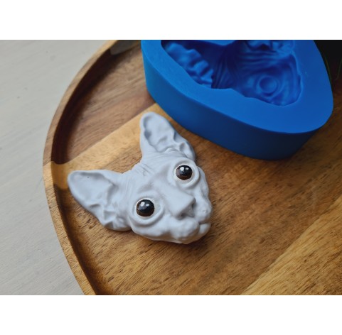 Silicone mold, Cat, Sphynx, ~ 5.9*6.8cm, H:2.4 cm