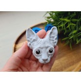 Silicone mold, Cat, Sphynx, ~ 5.9*6.8cm, H:2.4 cm