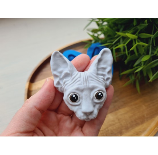 Silicone mold, Cat, Sphynx, ~ 5.9*6.8cm, H:2.4 cm
