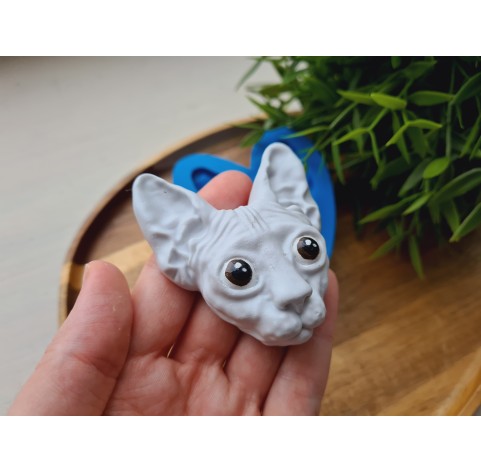 Silicone mold, Cat, Sphynx, ~ 5.9*6.8cm, H:2.4 cm