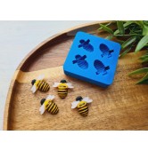 Silicone mold, Bee, style 3, 4 elements, ~ 2*2.2 cm, H:0.7 cm