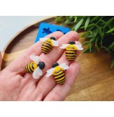 Silicone mold, Bee, style 3, 4 elements, ~ 2*2.2 cm, H:0.7 cm