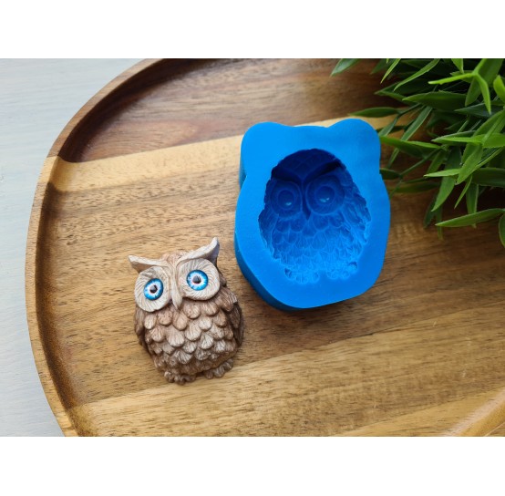 Silicone mold, Owl, ~ 4*5.4 cm, H:2.3 cm